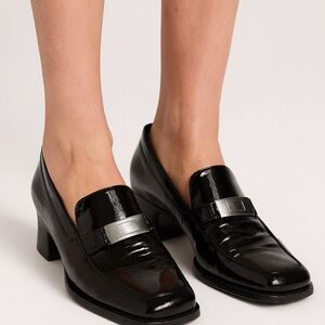 Ralph Lauren Black Patent Leather Loafers